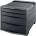 Esselte Шкаф за документи, пластмасов, 4 чекмеджета, ESSELTE "Europost", Vivida black 623761 (623761)