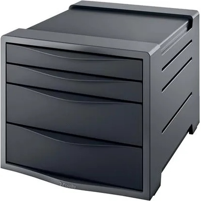 Esselte Шкаф за документи, пластмасов, 4 чекмеджета, ESSELTE "Europost", Vivida black 623761 (623761)