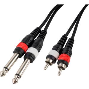 Cascha Кабел Cascha - HH 2094, RCA/6.3 mm, 1 m, черен (HH 2094)