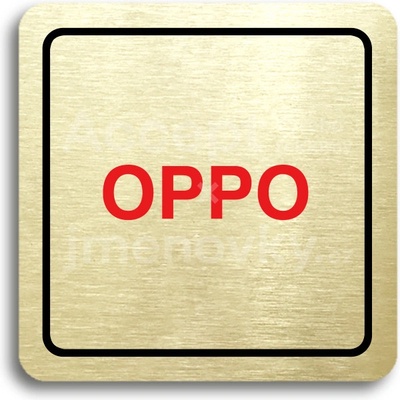 ACCEPT Piktogram OPPO - zlatá tabulka - barevný tisk