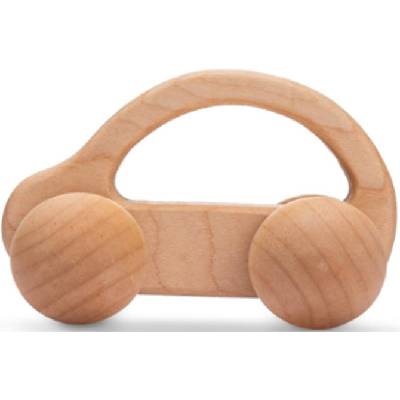 Дървена количка Smart Baby - Светла, с бели колелета (ACT301-01)