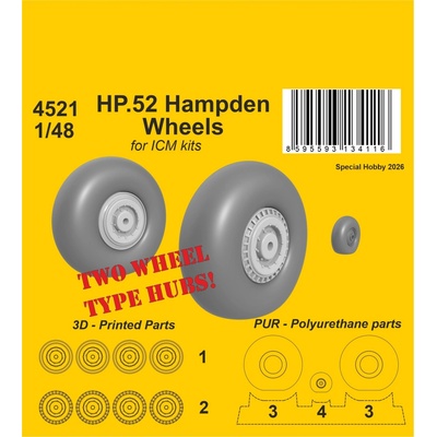 ICM CMK HP.52 Hampden Wheels / for Kits 1:48