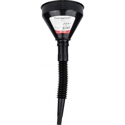 amio Flexibilný čierny univerzálny lievik so sitkom na kvapalné palivo vodu 13,5 cm -04036