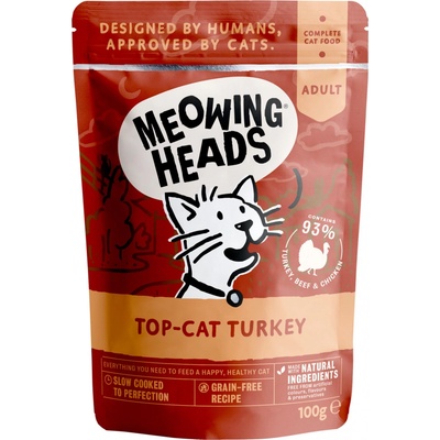 Meowing Heads Top Cat Turkey 100 g