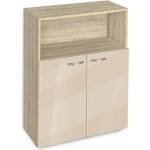 Bogdan Furniture G Етажерка BM-Ava-3 с вратички, крем гланц със сонома