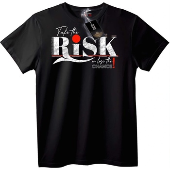 NOONEBRAND Тениска Поеми Риска или Загуби Шанса - 3XL, Black