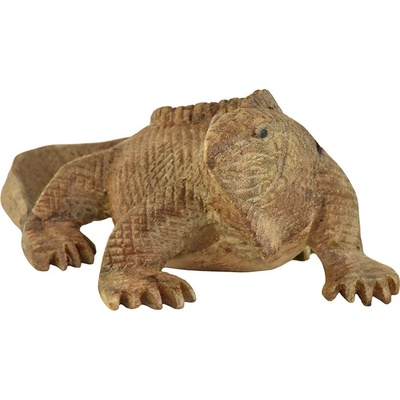 Dřevěná soška Leguán 8 cm - var. B