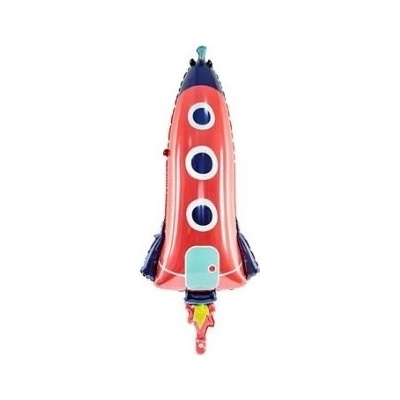 PartyDeco Fóliový balónek Vesmír Raketa 44 x 115 cm
