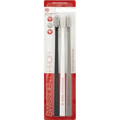 Swissdent Profi Whitening zubné kefky soft 3 ks
