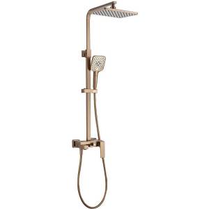Inter Ceramic Душ система със смесител, пита, слушалка и шлаух 6891BRUSH ROSE GOLD, Inter Ceramic (6891BRUSH ROSE GOLD)