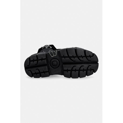 New Rock сандали обувки с платформа дамски VEGAN NEGRO, TOWER CASCO NEGRO LATERAL (M.BIOS120.V1)