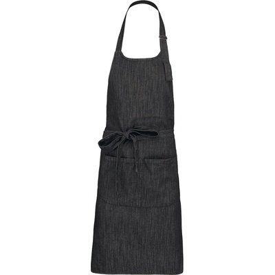 Kariban Zástěra Sommelier K890 s laclem COT20K890m0999-black denim