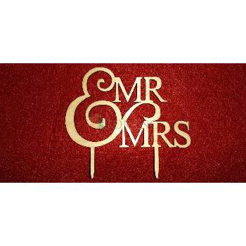 Image 1 of Loranc Сватбен топер за торта - дървен