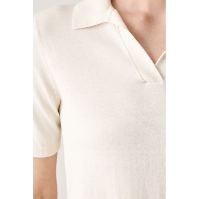 Weekend Max Mara тениска тип пулове с яка дамска с коприна WKDRONCOLO (2625366141600)