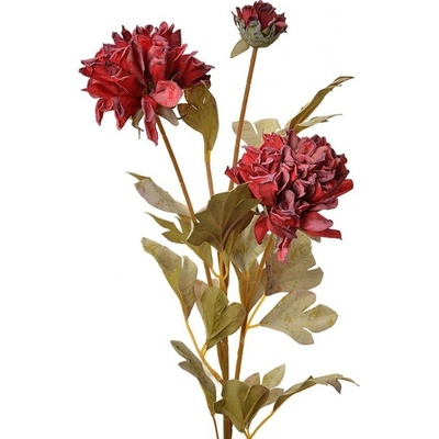 Dekorácia umelá kvetina s červenými kvetmi - 9*9*68 cm - Clayre & Eef