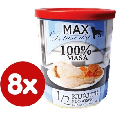 Max deluxe 1/2 kuřecí s lososem 8x800 g