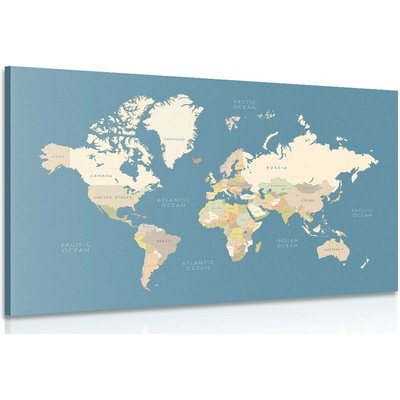 Obraz mapa s vintage prvky - 120x80