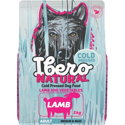 Ibero Natural Cold Pressed Adult Dog Medium & Large Lamb 3 kg