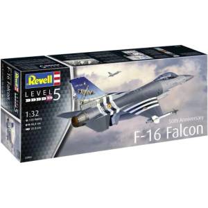 Revell Пластмасов модел комплект самолет 03802 - 50-та годишнина F-16 Falcon (1: 32)