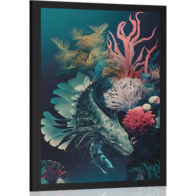 Plakát surrealistická kreveta - 30x45 black