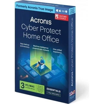 Acronis Cyber Protect Home Office Essentials, předplatné na 1 rok, 3 PC
