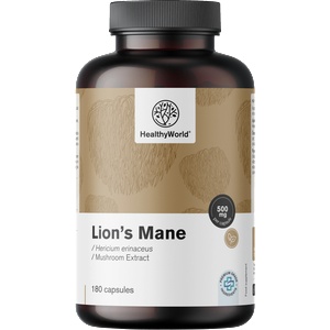 HealthyWorld Lion's Mane 500 mg - 180 капсули