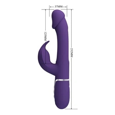 Party Up silikónový vibrátor typ králik nabíjateľný USB David