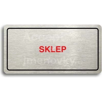 ACCEPT Piktogram SKLEP - stříbrná tabulka - barevný tisk