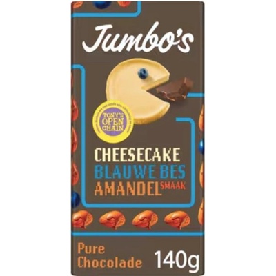 Jumbo hořká s příchutí borůvkového cheesecaku a mandlí 140 g