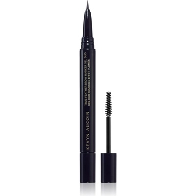 Kevyn Aucoin True Feather Brow Marker Gel Duo маркер за вежди с четка цвят Dark Brunette 0, 4ml