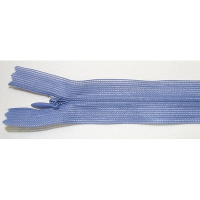 Zips krytý nedeliteľný 20cm tmavšia fialová