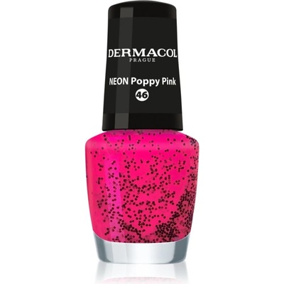 Dermacol Neon neonový lak na nehty odstín 46 Poppy Pink 5 ml