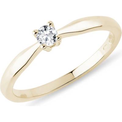 KLENOTA zásnubný prsteň s diamantom k0118013