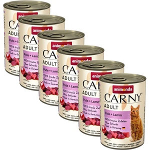 Animonda CARNY Cat Adult пуйка + агне 6 x 400 г