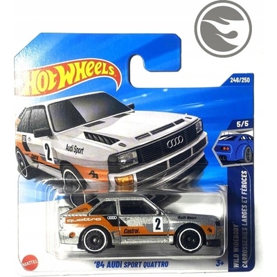 Mattel Hot Wheels AutoWild Widebody '84 Audi Sport Quattro strieborné