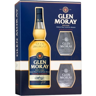 Glen Moray Elgin Classic 40% 0,7 l (dárkové balení 2 sklenice)