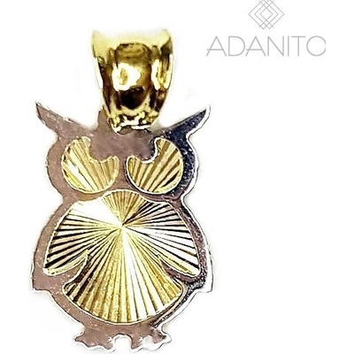Adanito BRP0392GS Zlatý prívesok sova z kombinovaného zlata