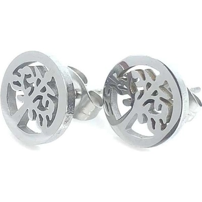 Jan Kos jewellery náušnice z oceli strom života 12118251