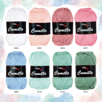Sada 33 "Shabby chic II." - 8 odstínů příze Camilla