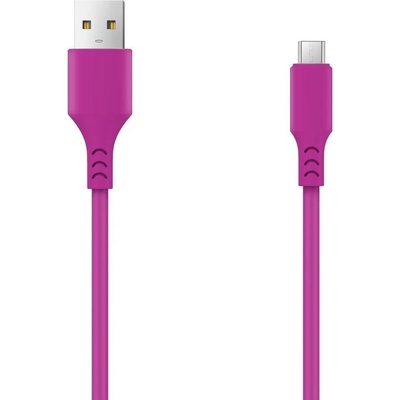 Setty GSM108862 USB- microUSB, 2A, 1m, purpurový