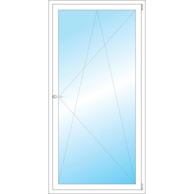 Okna Hned Plastové okno 950 x 1900 mm bílé otevíravé a sklopné pravé