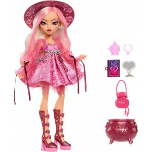 Monster High Кукла Monster High Moonspell Magic - Carina Song, с розов тоалет и магически аксесоари (JNM26)