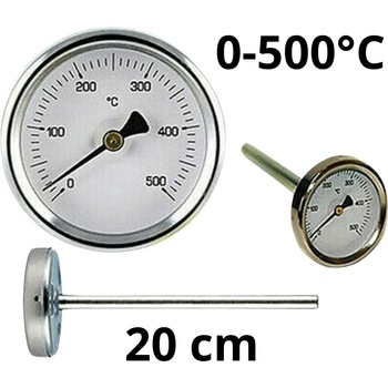 WATTS TB63-200, 0-500°C Термометър за димни газове със сонда 200mm (TB63200500)