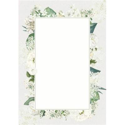 Galeria Papieru Diplom A4 motiv bílé květiny 170 g/m2 25 ks