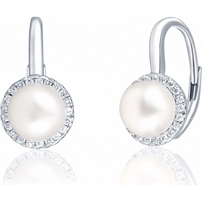 JwL Luxury Pearls stříbrné s perlou a zirkony JL0640