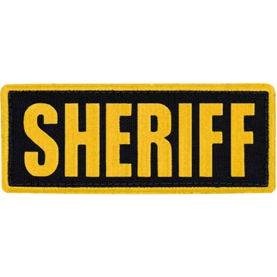 CONDOR OUTDOOR nášivka SHERIFF 12,7 x 5 cm ŽLTÁ