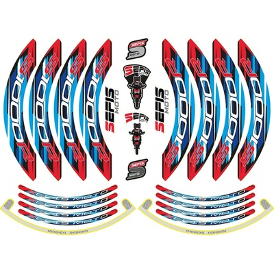 SEFIS PREMIUM ST 1 dvoudílné polepy na kola BMW S1000R – Zboží Mobilmania