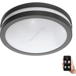 EGLO 33571 - Димируемо LED осветително тяло за баня LOCANA LED/14W/230V IP44 антрацит (EG33571)