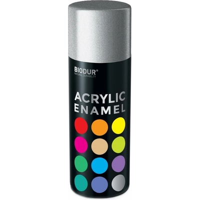Biodur Akrylový email ve spreji - stříbrná 400 ml/ RAL 9006