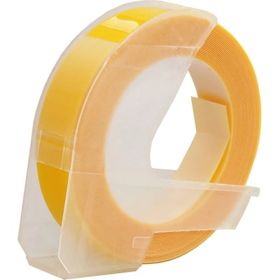 Compatible Dymo Omega, 9mm x 3m, бял печат / жълт фон, съвместима лента (5238-07)
